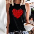 thumbnail image 2 of Tops casuales de verano sin mangas para mujer Tops de chaleco sin mangas con estampado de cuello redondo Pompotops  lopia996535, 2 of 8