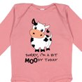 thumbnail image 4 of Inktastic Sorry, I'm a Bit Moody Today Cute Cow Pun Boys or Girls Long Sleeve Baby Bodysuit, 4 of 5