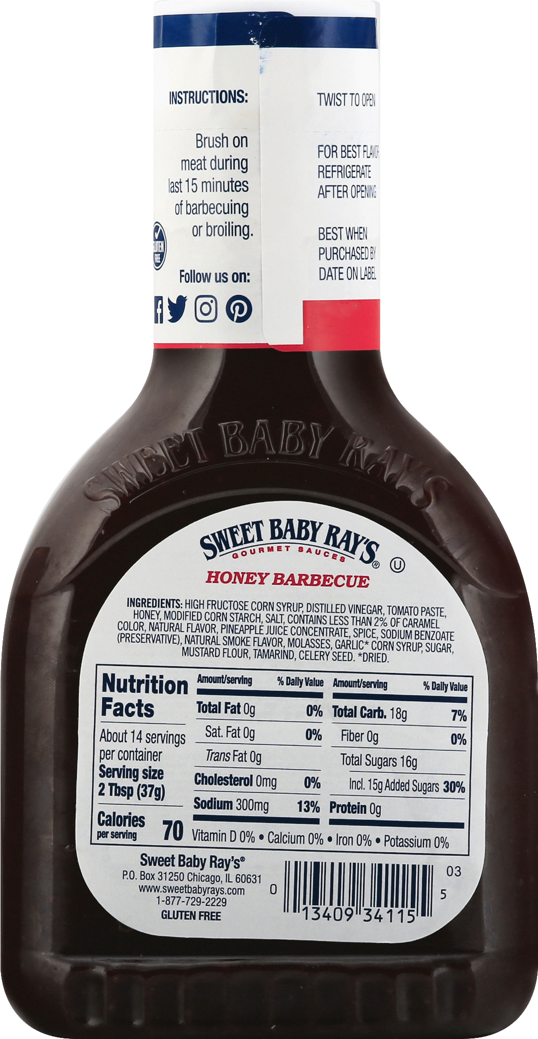 Sweet Baby Ray's Honey BBQ 18 oz - image 4 of 6