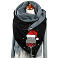 thumbnail image 3 of Universal Autumn Winter Warm Scarf Printed Elegant Double Layer Buckle Soft Comfortable Scarf Winter Scarf for Women Cold Weather Womens Silk Head Scarves Peach Blanket Scarf Men's Scarves Blanket, 3 of 4