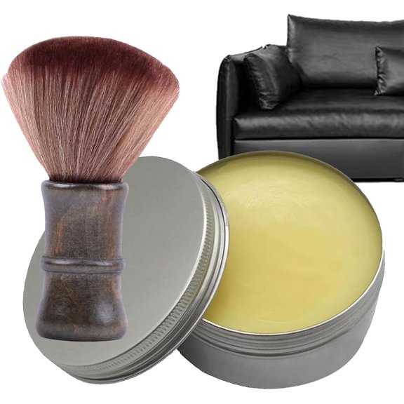 Furniture Salve Oil Cream Polisher Wax With Brush For Home Leather Bags Boots Shoes Care