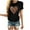 Black, variant on Women's Graphic T Shirts Valentine's Day Leopard Heart Printed Tees for 2025 Casual Short Sleeve Tee Tops Olive Green