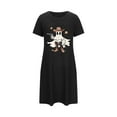 thumbnail image 5 of Sakmal Black Nightgowns for Women Halloween Breathable Lightweight Oversized Nightwear Short Crew Neck Ghost Print Short Sleeve Nightgowns S-2XL, 5 of 5