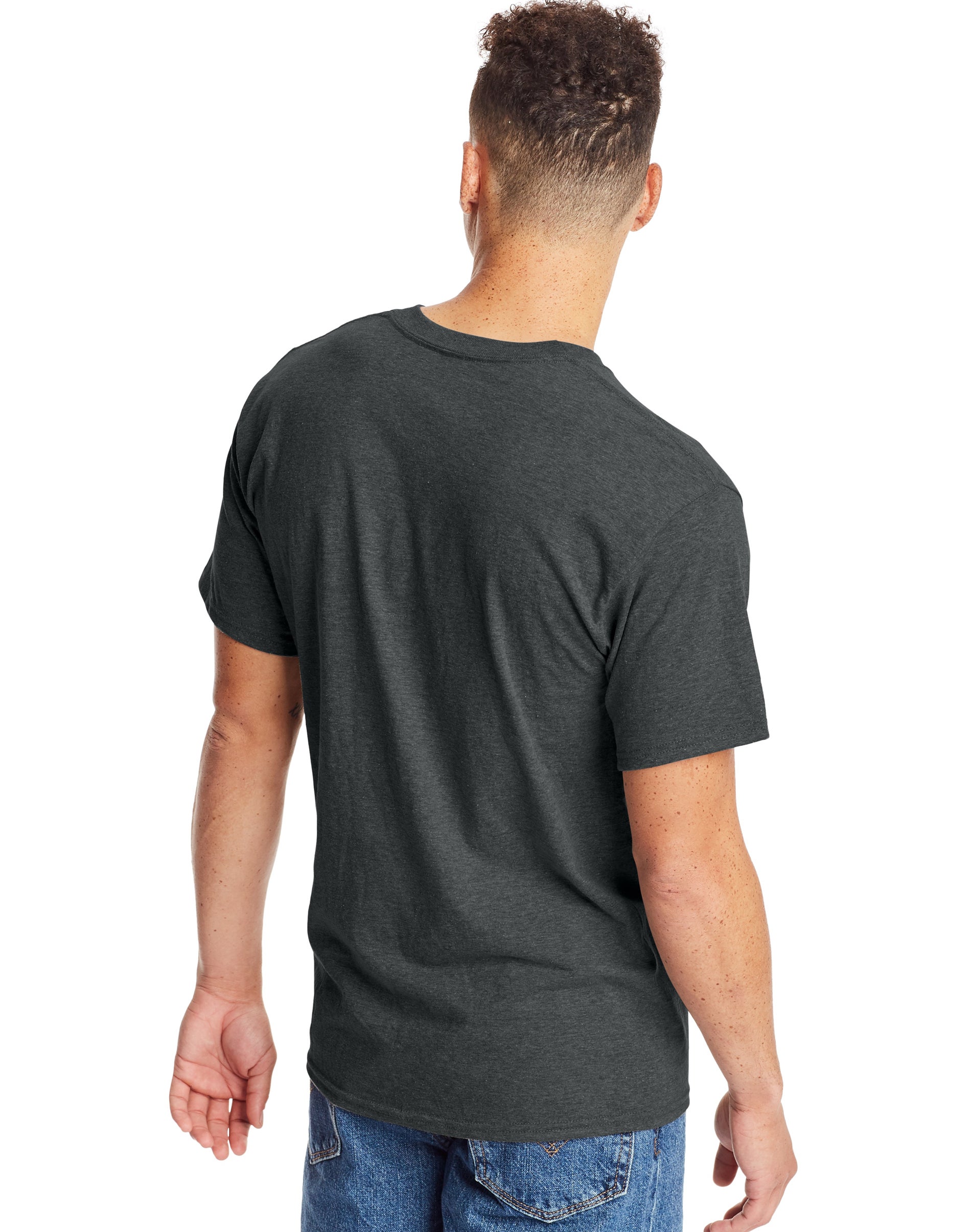 Hanes Beefy-T Men's Heavyweight Cotton T-Shirt, 2-Pack photo 3
