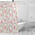thumbnail image 2 of Camellia Flowers Pink Shower Curtain for Bathroom Modern Bathroom Decor Waterproof Washable Fabric Shower Curtains with 12 Hooks for Hotel Bathroom Bathtubs 60x72 Inch, 2 of 6