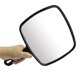 thumbnail image 4 of Large Hand Mirror With Comfy Handle - Big Handheld Mirror For Barber Shops, Hairdressing, Dental Offices, Black, 4 of 5