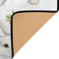 thumbnail image 4 of Carpet Mat with Memory Foam Ultra-Soft and Non-Slip Area Rug 60"x39" Cute Watercolor White Bunnies, 4 of 7