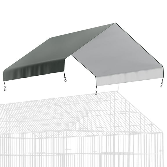 Chicken Coop UV Protection Waterproof Cover for Wire Crates, DOMIPET Cage Yard Kennel Outdoor Protection