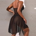 thumbnail image 4 of Warop Women's Camisole Dress with V-Neck, Lace and Sheer Mesh, Sexy Backless Slit Nightgown for Bedroom and Lounge, 4 of 5
