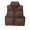 Coffee M, variant on Winter Women Vest Coat Thickened Padded Zipper Closure Stand-up Collar Sleeveless Waistcoat Solid Color Winproof Heat Retention Outdoor Down Coat