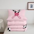 thumbnail image 5 of Erosebridal Personalized Alphabet X Bedding Twin Comforter Set,Kawaii Initial Down Comforter,Lightweight Reversible Bedding Sets Twin with Comforter,Teenager Bedroom Decor,3pcs, 5 of 8