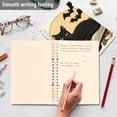 thumbnail image 4 of FORMRS 1-Subject Spiral Notebook 8" x 5" College Ruled 60 Refillable Sheet A5 Hard Cover, Beige Halloween Cat, 4 of 7