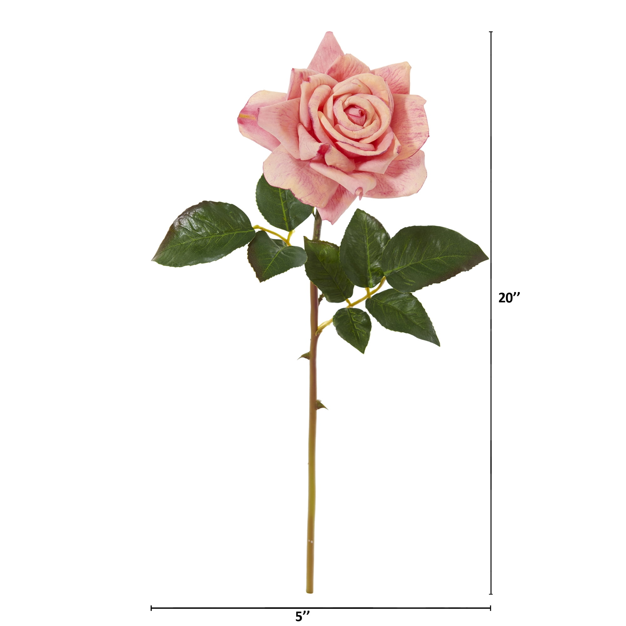 Nearly Natural 20in. Rose Artificial Flower (Set of 6)