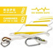 Emergency Escape Rope Ladder 3 Story 25ft + Fireproof Blanket 47*70 in for Home / Life Saving Equipment for Family