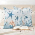thumbnail image 3 of Outdoor Pillow Covers Pack of 2, Ocean Starfish Blue Coral Seaweed Waterproof Throw Pillowcase Cushion Cases, Jellyfish Fish Marine Life Decorative Pillow Cover for Couch Sofa Home Bed Patio, 3 of 9