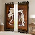 thumbnail image 2 of jejeloiu Brpwn Cowboy Boots Black Out Curtains,Rustic Cowhide Pattern Curtains Pack of 2 (42x63 Each),Cabin Farmhouse Bedroom Curtains For Boys Girls,Breathable Home Decor, 2 of 6