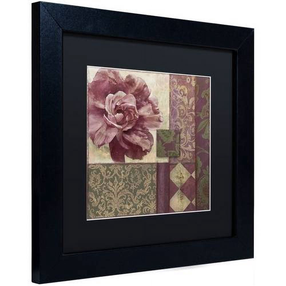 Trademark Fine Art "Patch Work Brocade I" Canvas Art by Color Bakery Black Matte, Black Frame