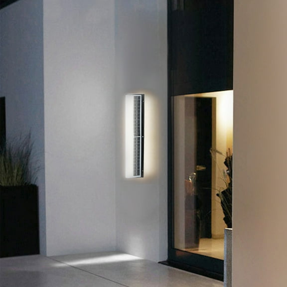 SSZMDLB under $5 Line Wall Lights Outdoor, Solar Powered LED Lights, Long Outdoor Garden Lighting, Warm White Cold Light, Remote Control Decorative Wall Illumination