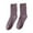 Purple, variant on Daznico Socks for Women - Women's Stacked Socks Mid Calf Double Needle Knit Solid Color Casual Retro Korean Japanese Style Socks for Daily Wear