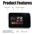 thumbnail image 4 of Projection Alarm Clock with Date LED Digital Clock, Creatives Temperature Clock, LED Electronic Clock, Three Sets Of Alarm Clock, Porch Wall Clock, Gifts for Relatives and Friend(Black), 4 of 4