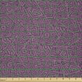 thumbnail image 2 of Ambesonne Ethnic Fabric by the Yard Microfiber, Scattered Monochrome Stripes, 2 Yards, Mauve Taupe Eggplant Plum, 2 of 2