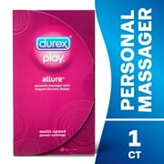 Durex PersonalMassager, Compact IntimateBulletVibrator, Allure, Powerful Multispeed Pulsator for long lastingsensation, Water resistant design, Satin pouch, Battery Included, I Count