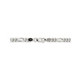 thumbnail image 3 of Gem & Harmony Figaro Chain Bracelet in Sterling Silver 7 inches (5.50mm) for Men, 3 of 4