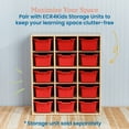 thumbnail image 5 of ECR4Kids Scoop Front Plastic Storage Bins, Multipurpose Organization, Red, 15-Piece, 5 of 9