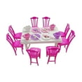 thumbnail image 3 of Decoración para casa de muñecas: sillas de comedor pequeñas, juego de comedor en miniatura, regalos de simulación, mini mesa de comedor, muebles de, 3 of 8