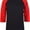 Bk/Red, variant on DailyWear Womens Casual 3/4 Sleeve Plain Baseball Cotton T Shirts RED/WH, Small