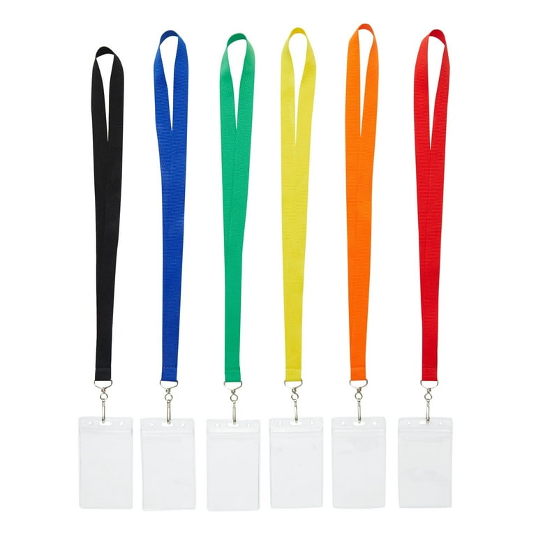 Juvale 24 Pack Neck Lanyards with Waterproof Card Cases
