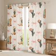 thumbnail image 2 of Feelyou Cowgirl Boot Curtains Pack of 2 (42x84 Each), Cactus Botanical Curtains Blackout, 2 of 6