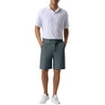 thumbnail image 2 of INSPIRE CHIC Men's Summer Solid Color Lightweight Mid-Rise Classic Chino Shorts 30 Gray, 2 of 5