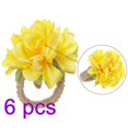 thumbnail image 1 of CNKOO Pack Of 6 Apkin Buckle Napkin Button Artificial Flowers Garland Hemp Rope Table Decor Handmade Handicraft Serviette Buckles Holder, 1 of 12
