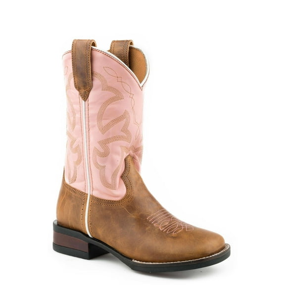 Roper Girls Monterey Square Toe Cowboy Mid Calf Western Boots