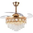 thumbnail image 2 of KPIBEST 42 Inch Luxury Crystal Ceiling Fan with Light and Remote Control, Crystal Chandelier with Fan Retractable 6-Speed, 2 of 14