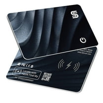 Wallet Tracker Wireless Recharging IP68 Thin Item Finder Card Luggage Located Bluetooth Works with Apple Find My APP & Network (iOS Only)