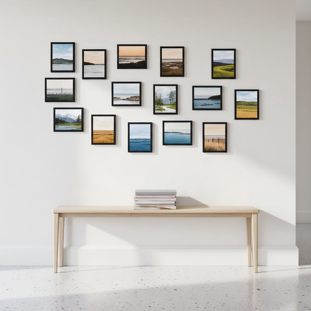 8x10 Picture Frame Set of 15, Black MDF Classic Photo Frame for Wall or Tabletop