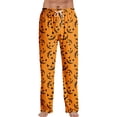thumbnail image 2 of Tplvbz Men's Halloween Pjs Pants - Halloween Pajama Pants, Cute Wide Leg Pants for Men, Halloween Pajama Sets, Cozy Cotton Pants for Men, Relaxed Fit Pj Pants Orange XL, 2 of 5
