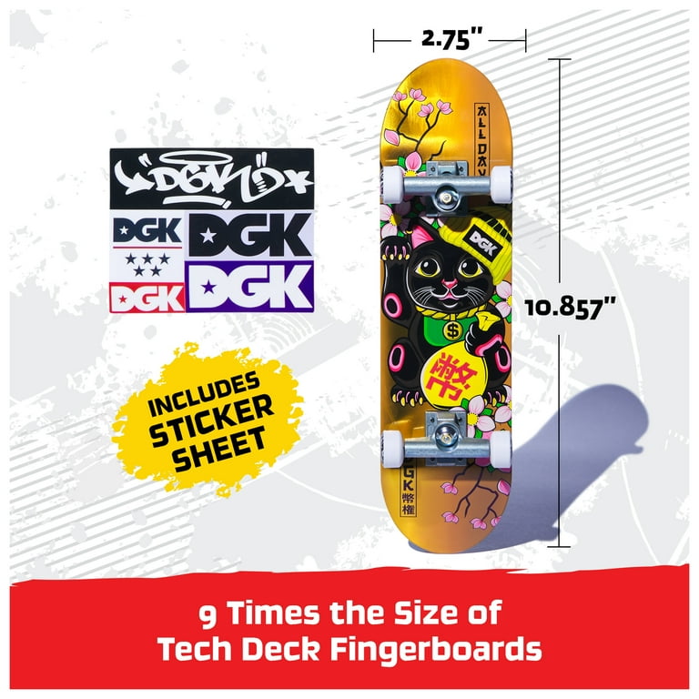 Tech Deck, DGK Skateboards Handboard  Mini Skateboards, Kids Toys for Ages 6 and up