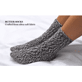 thumbnail image 4 of Martha Stewart Womens Marled 2 Pack Butter Crew Sock Black/Silver Grey, 4 of 6