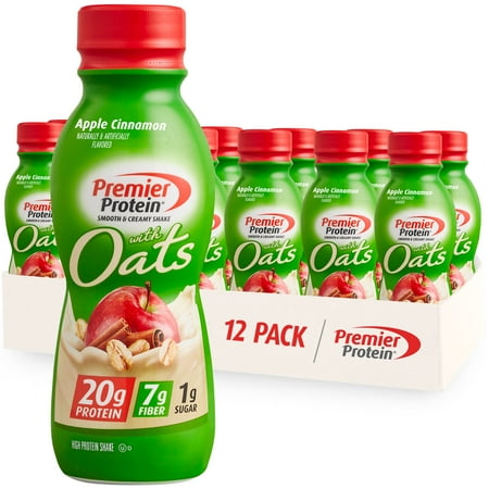Premier Protein Shake with Oats, Apple Cinnamon, 20g Protein, 11.5 Fl Oz, 12 Ct