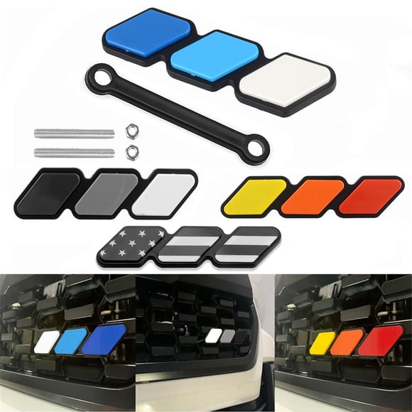 Tri color Front Grille Badge Emblem Car Decor for Toyota Tacoma TRD Accessories