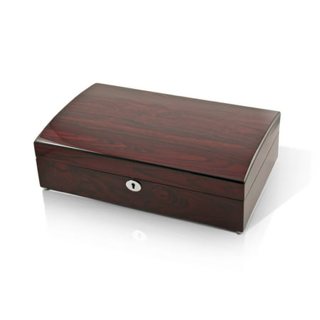 Elegant And Spacious Hi Gloss Rosewood 18 Note Music Jewelry Box - Silver Bells