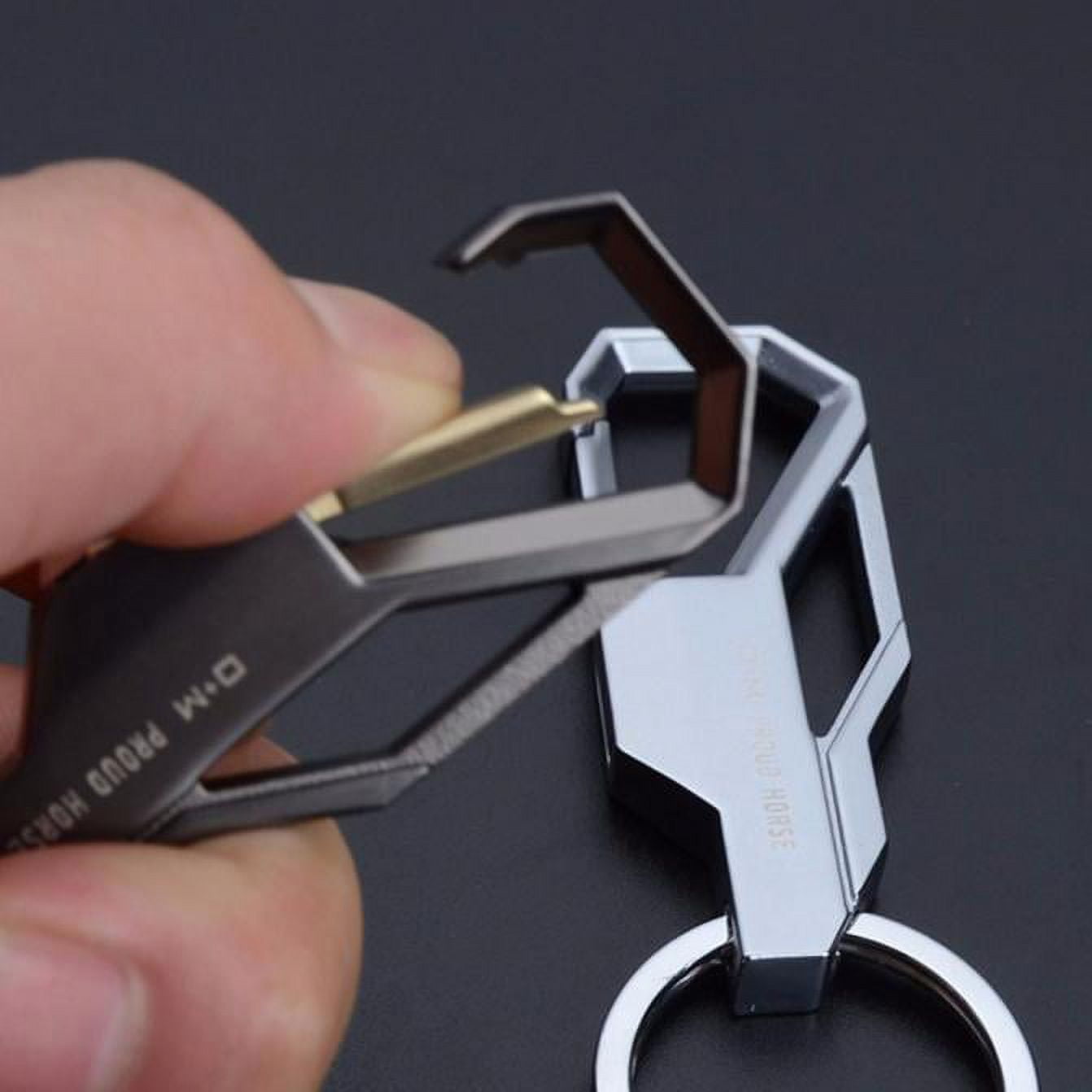 Noizzy Hellaflush Illest Car Key Chain Auto Key Ring for Men Fashion Accesso Black