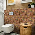 thumbnail image 4 of Peel and Stick Backsplash 20-Sheet Self Adhesive Marble Herringbone Kitchen Backsplash Stick on Tiles Subway Wood Look Backsplash for Kitchen Peel and Stick for Bathroom Kitchen Camper 4"x4", 4 of 8