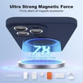 thumbnail image 3 of for iPhone 13 Pro Max Case with Magnetic Invisible Stand Compatible with MagSafe Military-Grade Protection Shockproof Silicone iPhone 13 Pro Max Phone Cases for Women Men Gift 6.7'',Dark Blue, 3 of 7