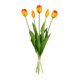 thumbnail image 1 of Ramo de tulipanes artificiales de 5 cabezas, tallo largo de 15,7 pulgadas, tacto real, para arreglos florales de primavera, decoración de bodas y casas de campo., 1 of 8