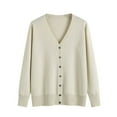thumbnail image 1 of Women‘s Soft Cardigans Lightweight Casual Button Up Knitted Sweaters Cardigan Outerwear Long Sleeve Fall Coat, 1 of 5