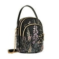 thumbnail image 7 of FORMRS Crossbody Bag for Women Shoulder Cell Phone Purse with Zipper, Dark Flowers Pattern, 7 of 7